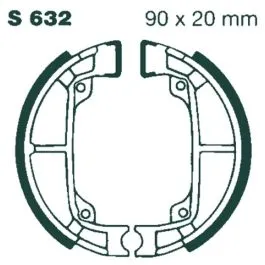 EBC S632 BRAKE SHOE PLAIN SERIES ORGANIC