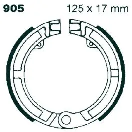 EBC V905 BRAKE SHOE PLAIN SERIES ORGANIC
