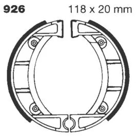 EBC 926 BRAKE SHOE PLAIN SERIES ORGANIC