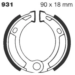 EBC 931 BRAKE SHOE PLAIN SERIES ORGANIC