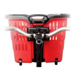 Cestino bici troller Romeo in plastica antiurto fissaggio al manubrio