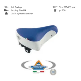 SELLA BICI MONTEGRAPPA CLASSIC BLU E BIANCO