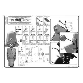 attacchi parabrezza sym ii fiddle ii a293a