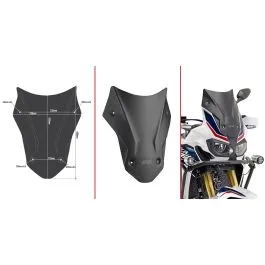 cupolino nero opaco honda africa twin d1144bo