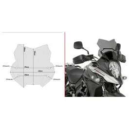 Cupolino spoiler suzuki dl 650 v-strom (17) basso fumè