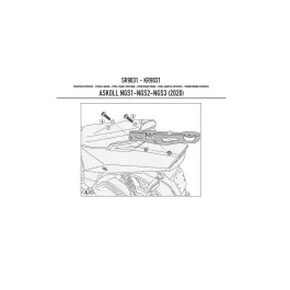 Staffa portabauletto Givi portapacchi Askoll NGS 1-2-3 2020 2021 2022 2023