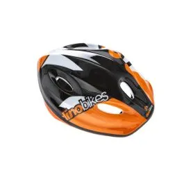 casco per bimbo nero arancio 52-56 cm