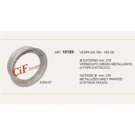 cerchio 4x10 vespa gs 160 - 180 ss