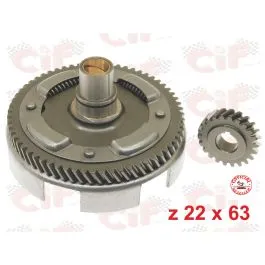 campana frizione vespa 50 22 63 denti elicoidali