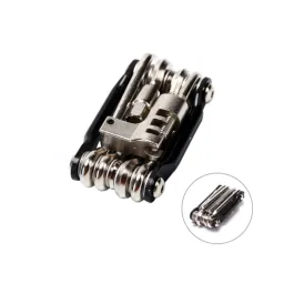 Attrezzo multi funzione bici nero compact 11 in 1 con smagliacatena
