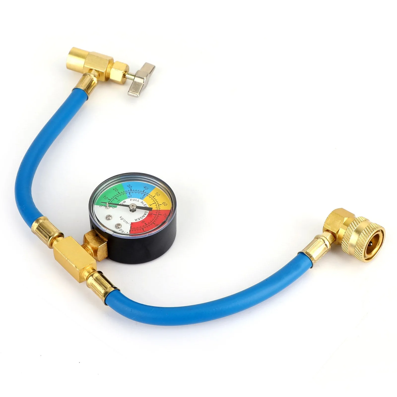 Tuyau de mesure de recharge de réfrigérant AC R134A pour climatisation de voiture automatique avec jauge