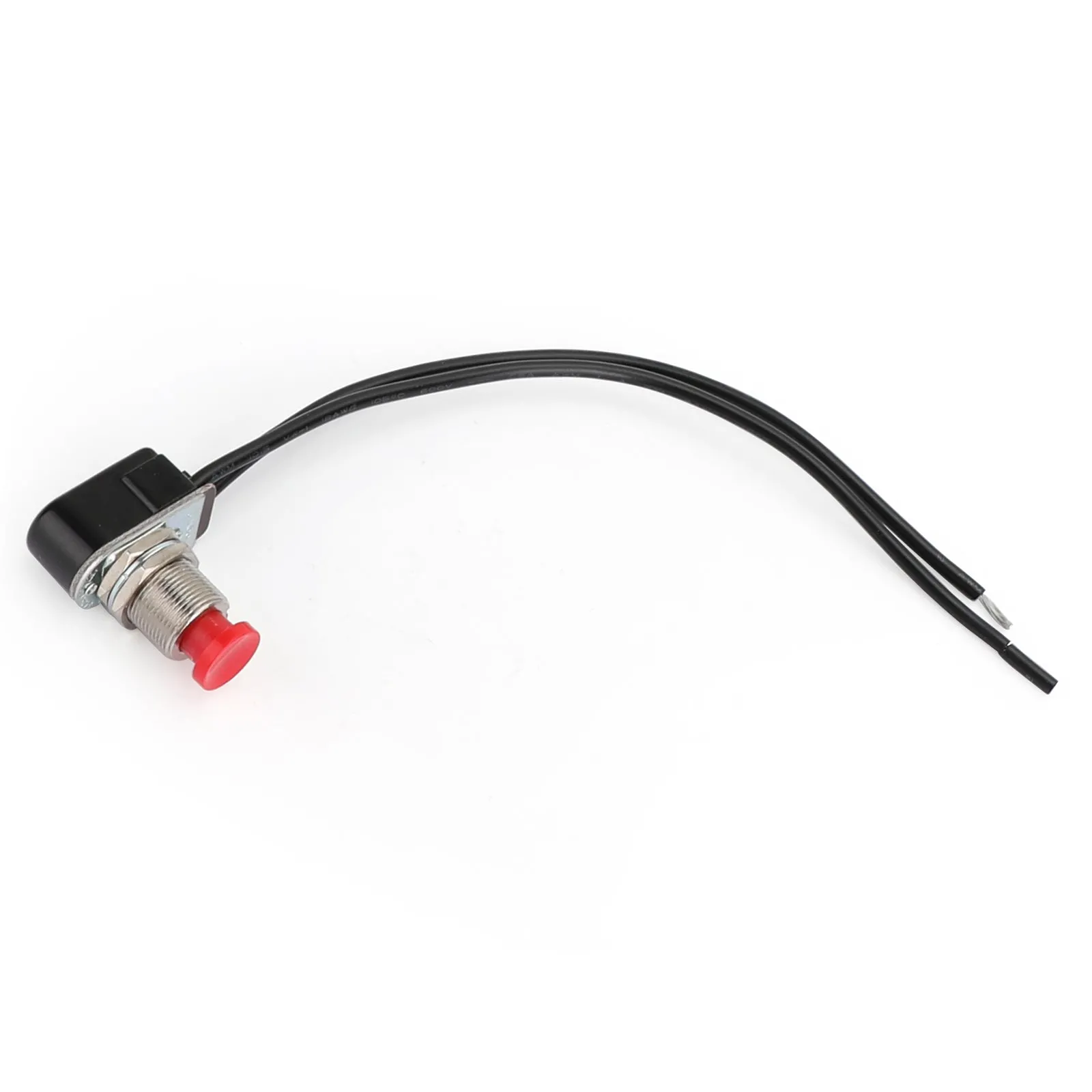 5 pc normalement fermé momentané auto-réinitialisation bouton poussoir interrupteur de réinitialisation avec fil rouge