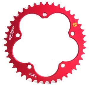 Corona ROSSA 39 denti Sitta in ergal passo 525, per MV Agusta tutte tranne monobraccio