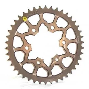 Corona 38 Denti Sitta Ergal, catena 525, codice 201U38-25-OD con trattamento superficiale in ossido duro ergal 7075 per Triumph 675 Daytona / Street Triple - 800 Tiger