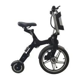 Mini scooter pieghevole car bike Flycompact con sella 300w - Nero
