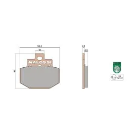 Pastiglie freno BRAKE PADS MHR SYNT omologate 6215015BS