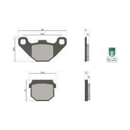 Pastiglie freno BRAKE PADS omologate 6215059BB