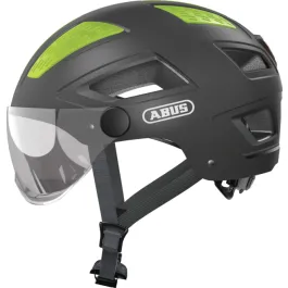 Casco Abus con visiera per bici Hyban 2.0 ACE titanio