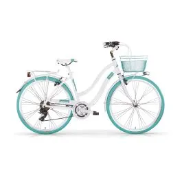 bici 28 vintage trekking 21v. donna alluminio turchese