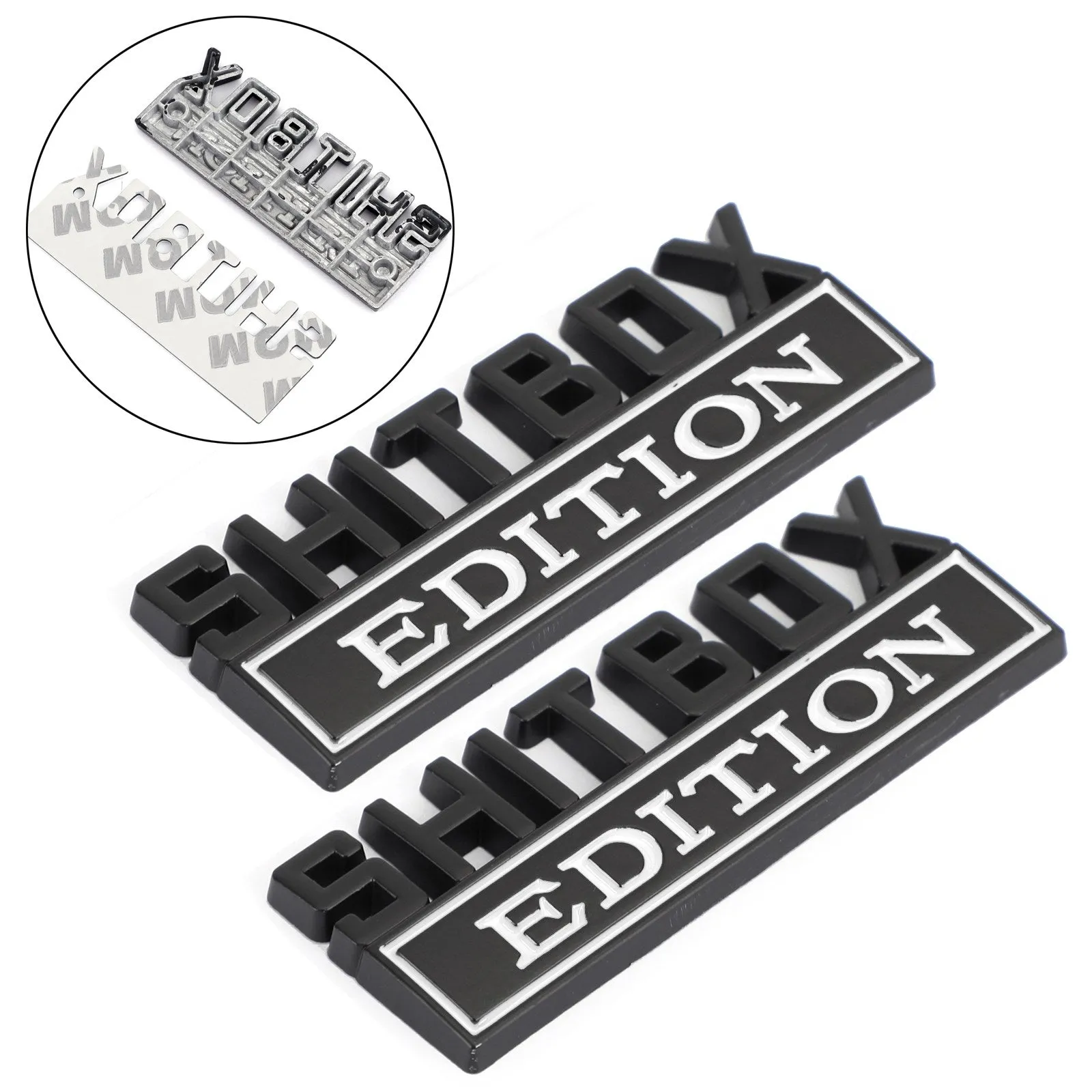 2pc Shitbox Edition Emblème Autocollant Badges Autocollants Pour Ford Chevr Voiture Camion #C Générique