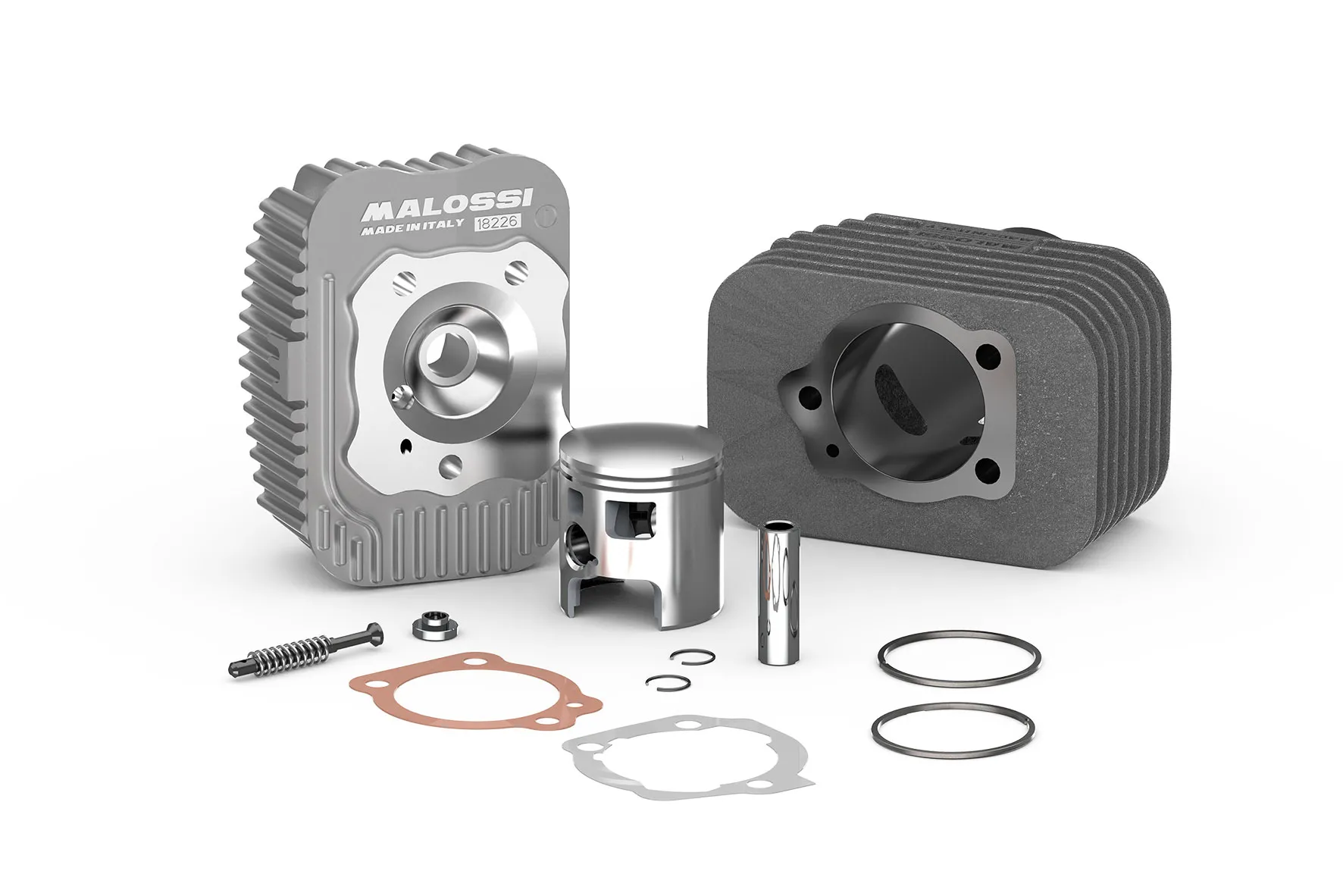 Malossi Gruppo termico D.46,5 in ghisa spinotto D.12 Piaggio Bravo 50 2T