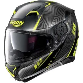 Casco integrale Nolan N87 Sioux N-com nero opaco giallo 106