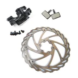 Kit freno a disco meccanico posteriore per bici MTB con disco da 160 mm Nero