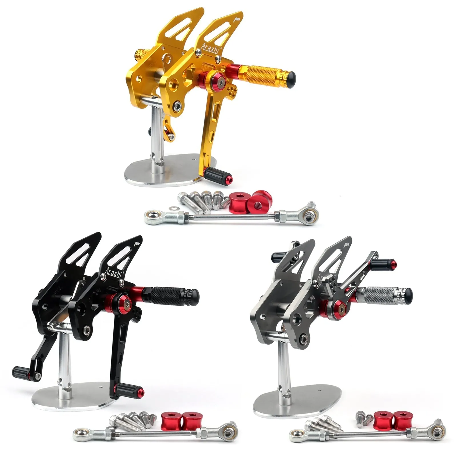 Commandes reculées réglables CNC repose-pieds repose-pieds adaptés pour 2016-2019 Kawasaki Z125 générique