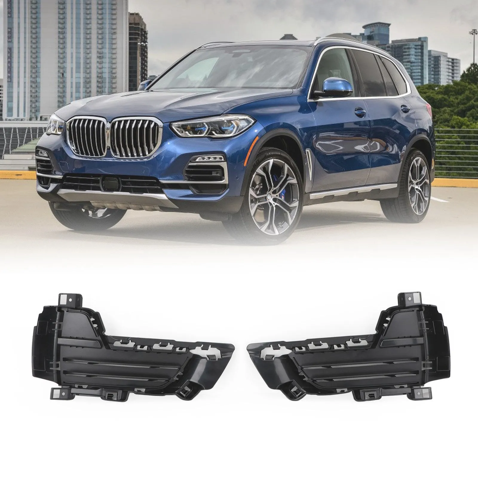Grille de calandre inférieure gauche et droite pour pare-chocs avant pour BMW X5 F15 2014-2018 générique