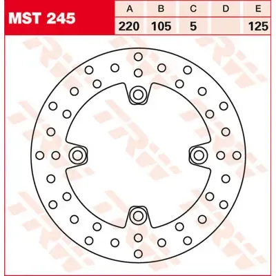 Disco freno tondo fisso fino a 220-250 mm-17100985