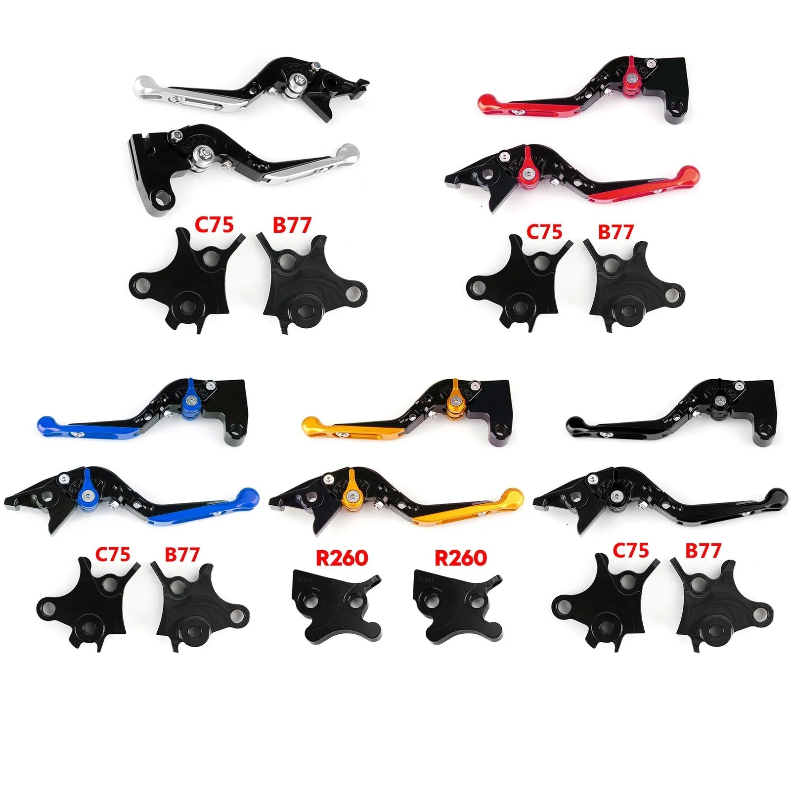 Levier de frein d'embrayage long de moto adapté pour BMW R1200GS Adventure (LC) 2014-2018 générique