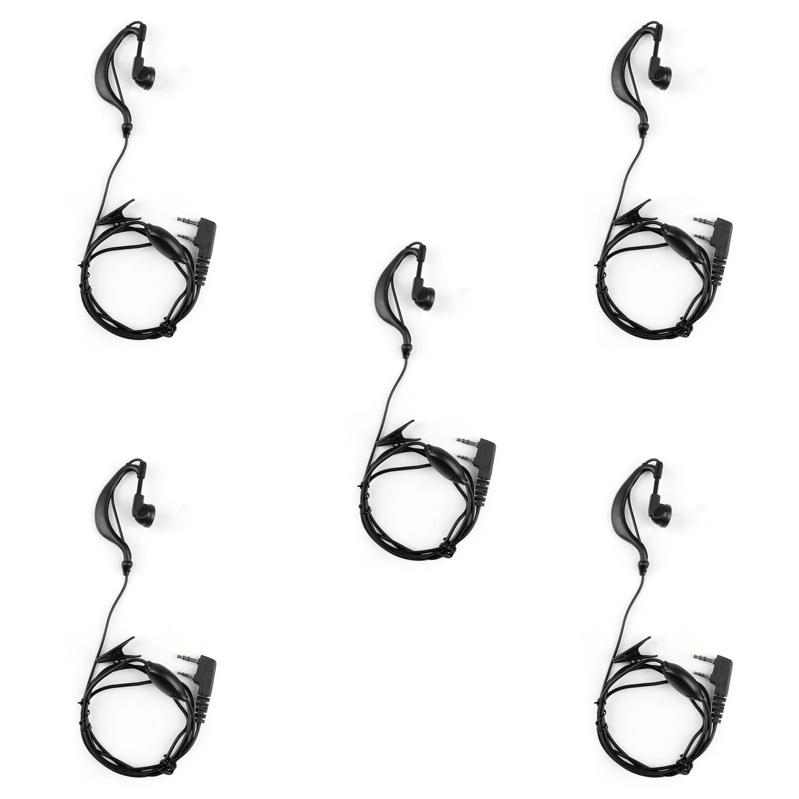 5x casque écouteur écouteur 2 broches micro pour Baofeng Walkie Radio UV 5R BF 888s