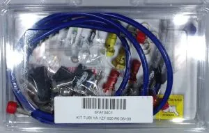 Kit Tubi Freno Allegri per SUZUKI GSR 600 06>13 , Tubi diretti, tubi colore blu ottone colore White Metal, White Metal Silver codice 6SU106C1