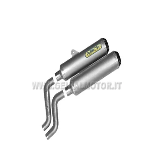 Terminali Scarico + Rac Arrow Round Tit Ducati Monster S2r 1000 2005 > 2006-71265MI--71662RK-91896