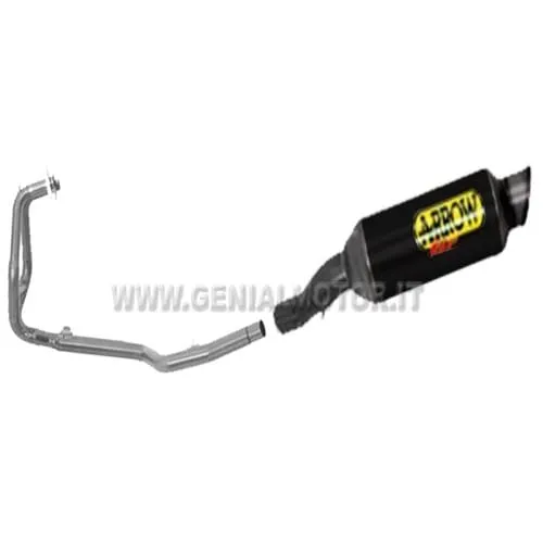Scarico Completo Arrow Gp2 Acciaio Nero Kawasaki Ninja 250 2013 > 2016-71476MI--71018GPI-94888