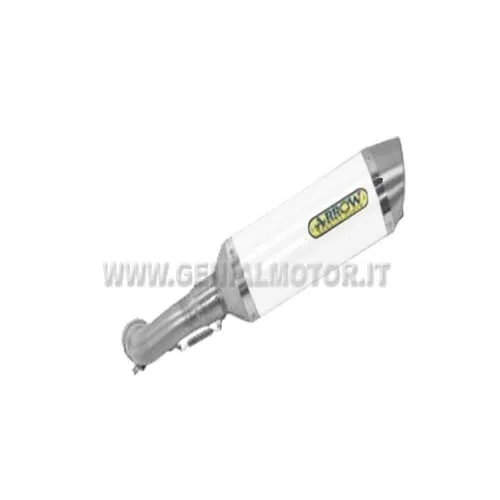 Terminale Di Scarico Arrow Thunder Alluminio Bianco Honda Cb 1000 R 2008 > 2016-71732AOB-93946