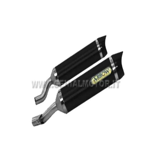 Terminali Di Scarico Arrow Thunder Aluminio Nero Kawasaki Z 1000 2014 > 2016-71755AKN-95381