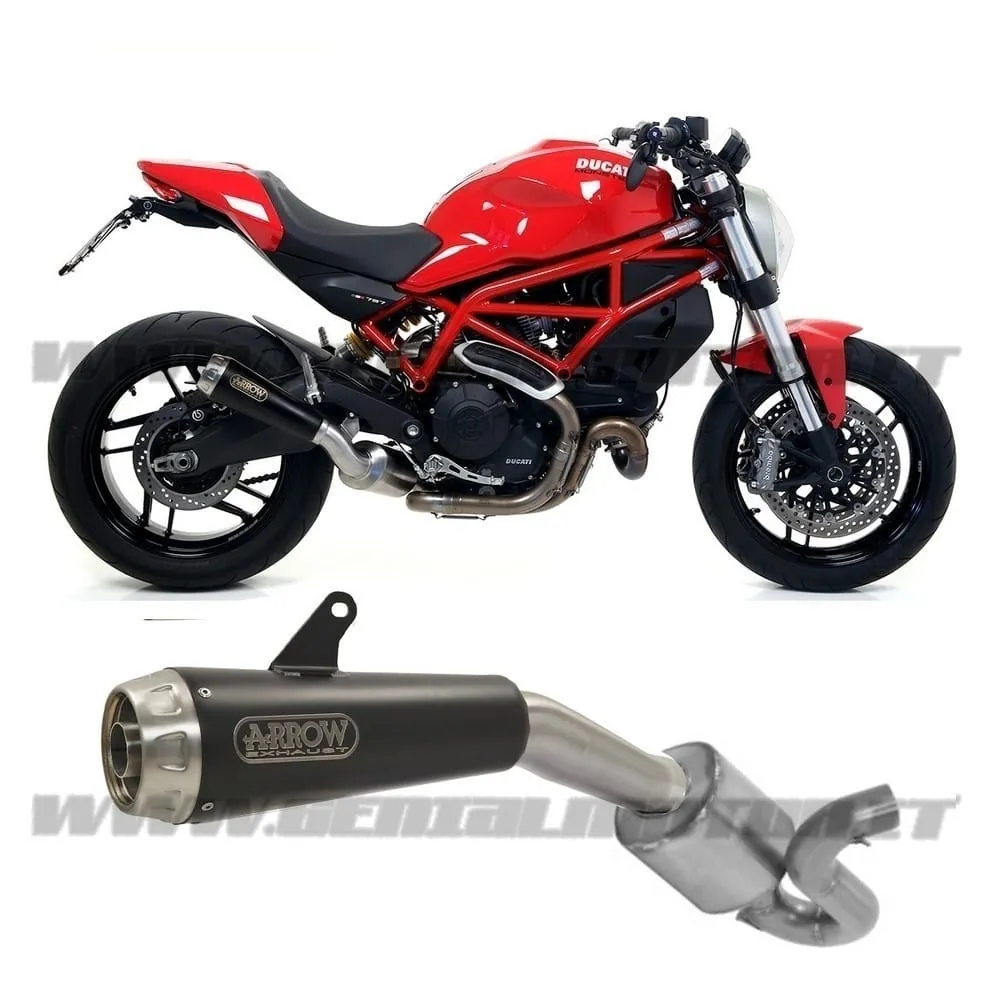Terminale Scarico + Racc Kat Arrow Pro Race Nero Ducati Monster 797 2017 > 2020-71876PRN--71673KZ-92166