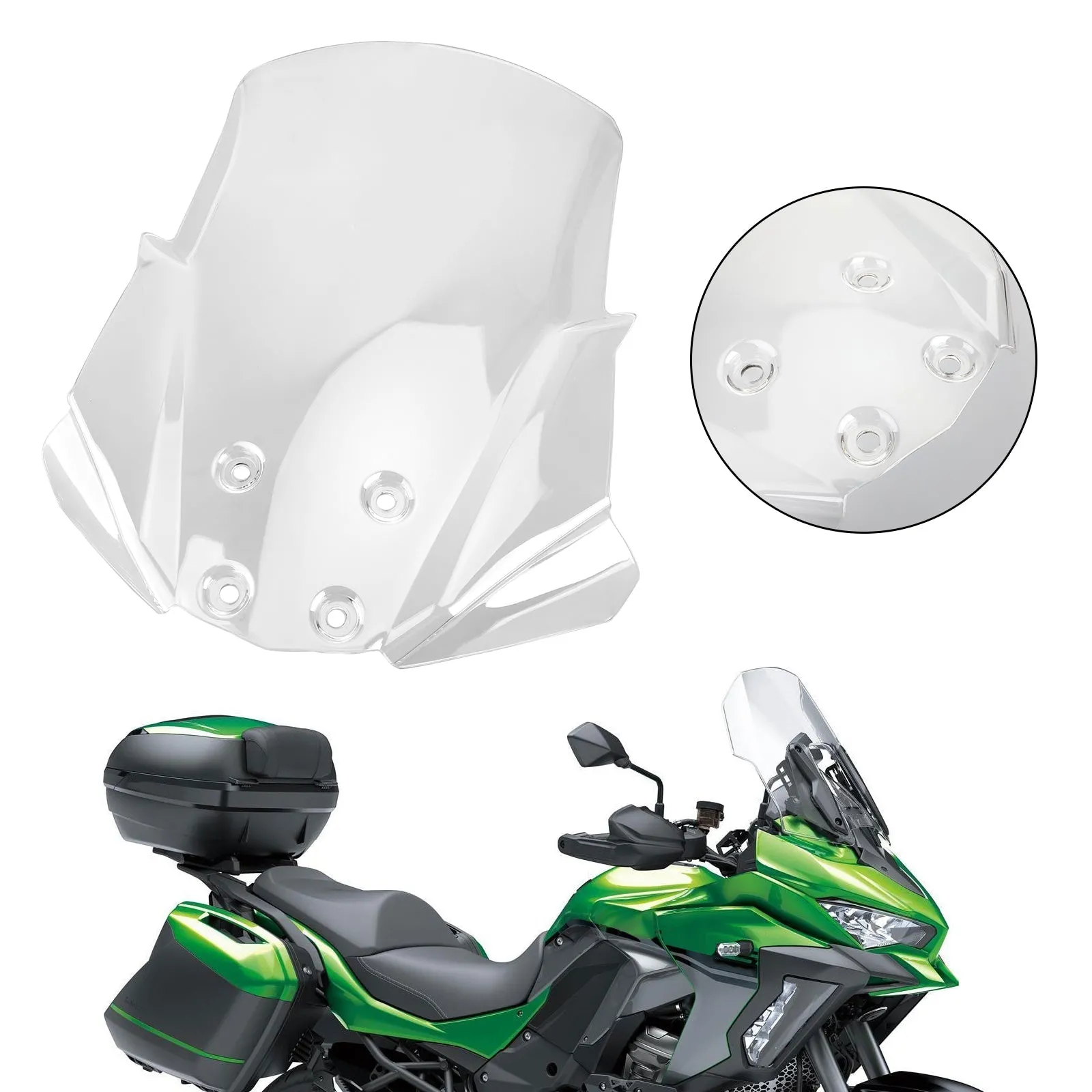 Pare Brise Pare Brise Pour Kawasaki Versys-X300 2017-2019 Gris Générique