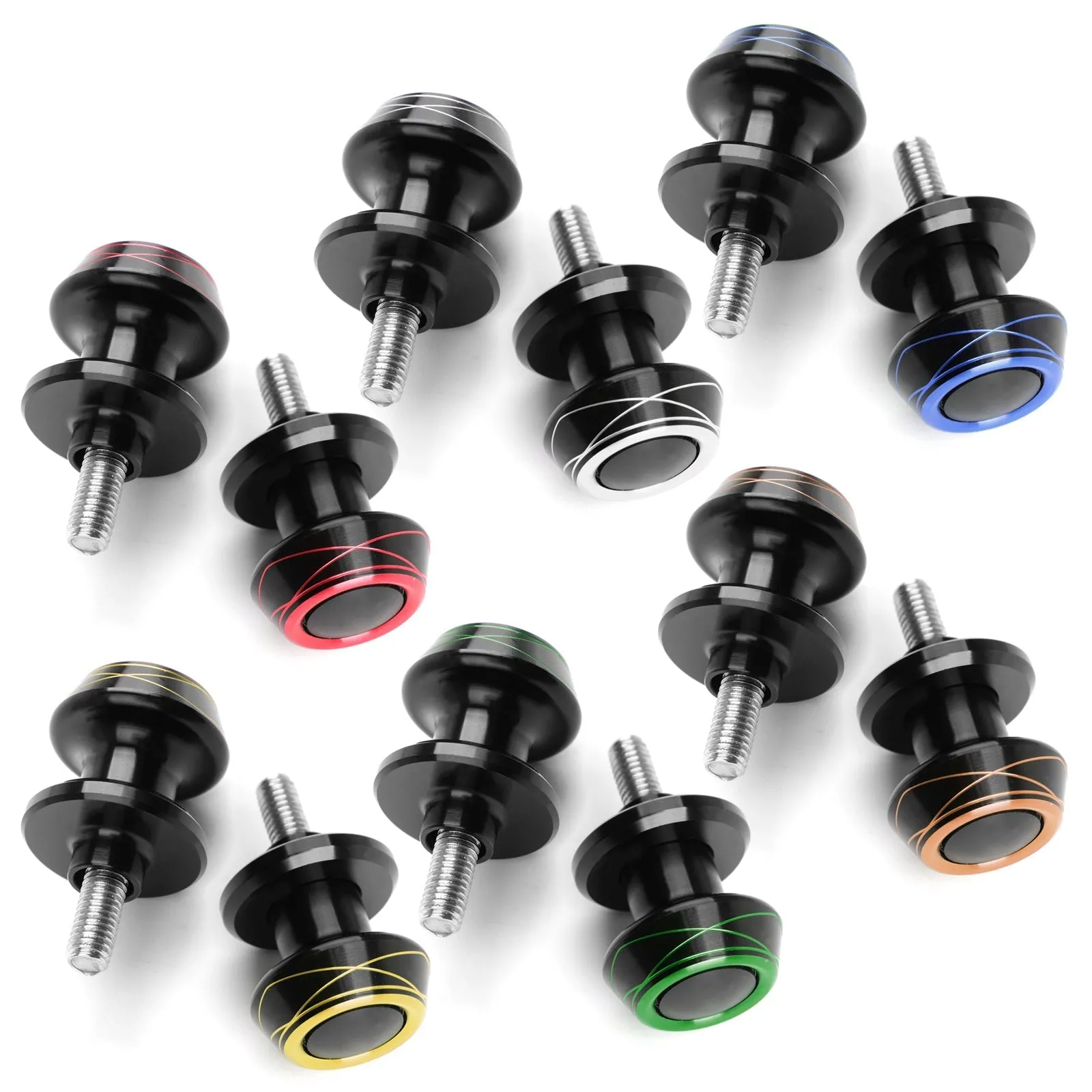 1 paire 8mm Moto CNC bras oscillant bras oscillant bobines curseurs de bobine pour Suzuki Honda