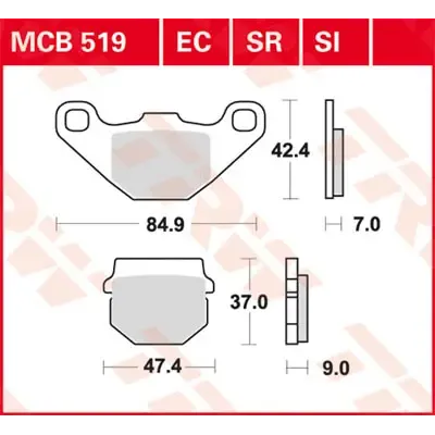 Pastiglie freno in ceramica serie EC-17200307