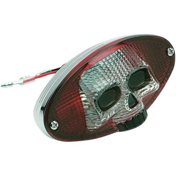 Luce codone rossa e trasparente con teschio-09021242