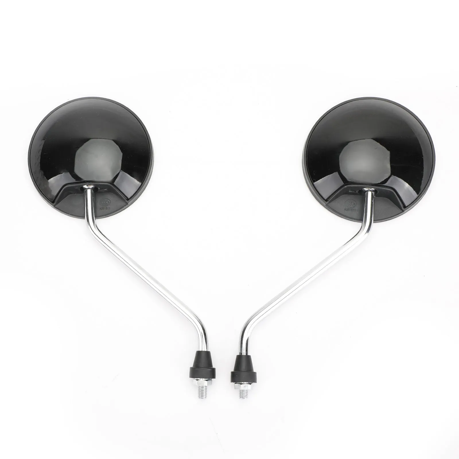 Rétroviseurs Universels Scooter Cyclomoteur 8mm Noir Pour Vespa Piaggio Liberty 50-150cc Générique