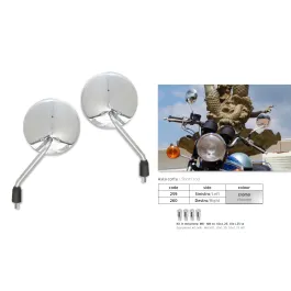 kit specchi moto d'epoca cromati sinistro e destro