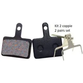 kit 2 coppie pastiglie bici semimetalliche tp-01b shimano deore xt