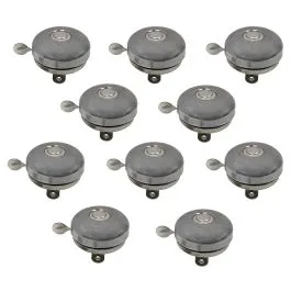 Kit convenienza 10pz campanelli bici cromati, diametro 54