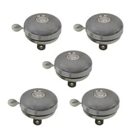 Kit convenienza 5pz campanelli bici cromati, diametro 54