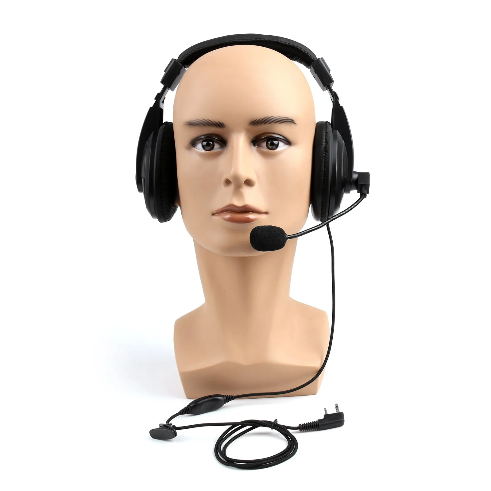 Casque aérien robuste Boom Mic PTT pour Kenwood Puxing Baofeng Radio