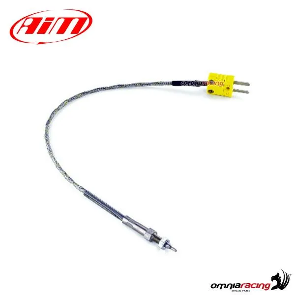 Termocoppia gas di scarico tipo K AIM con connettore/filetto M5 lunghezza 30 cm