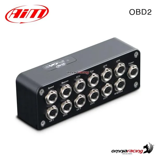 Acquisitore dati AIM EVO4S con modulo GPS09 integrato da 1.3m e cavo OBD2